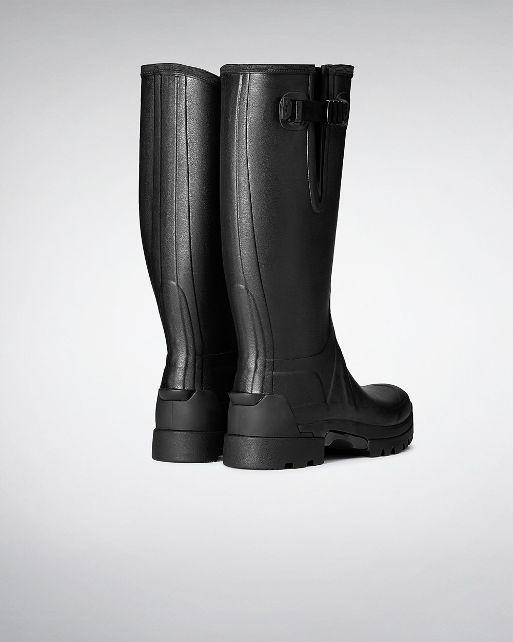 Mens Hunter Balmoral Adjustable 3Mm Neoprene - Tall Rain Boots Black - 6741-FUDVJ